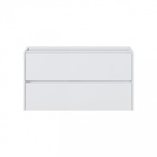 Badkamermeubel Onderkast Dahlia Wit 90x46x48cm 2 lades softclose