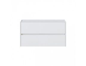 Badkamermeubel Onderkast Dahlia Wit 90x46x48cm 2 lades softclose