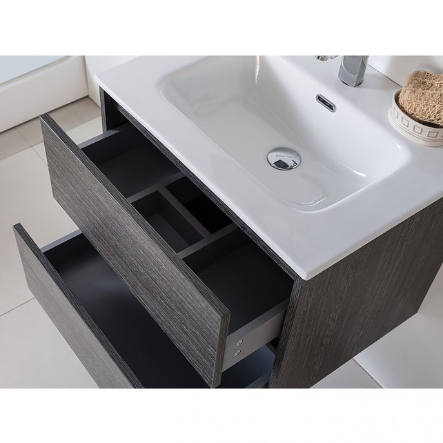 Badkamermeubel Onderkast Dahlia Grijs 120x46x48cm 4 lades softclose