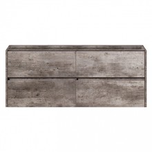 Badkamermeubel Onderkast Dahlia Stone 120x45x48cm Beton Grijs Hangend Greeploos 4 Lades Softclose