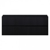 Badkamermeubel Onderkast Dahlia Diamond 120x45x48cm Zwart 4-lades softclose