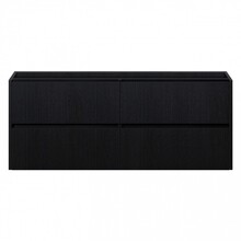 Badkamermeubel Onderkast Dahlia Diamond 120x45x48cm Zwart 4-lades softclose