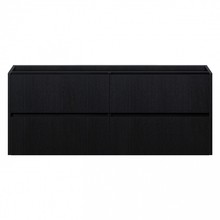Badkamermeubel Onderkast Dahlia Diamond 120x45x48cm Zwart 4-lades softclose