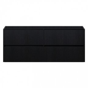 Badkamermeubel Onderkast Dahlia Diamond 120x45x48cm Zwart 4-lades softclose