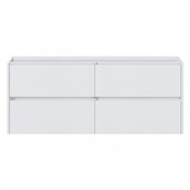 Badkamermeubel Onderkast Dahlia Wit 120x46x48cm 4 lades softclose Badkamermeubel Onderkast Dahlia Wit 120x46x48cm 4 lades softclose