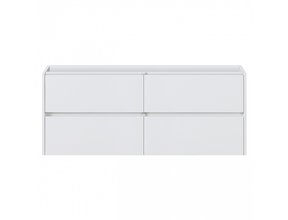 Badkamermeubel Onderkast Dahlia Wit 120x46x48cm 4 lades softclose