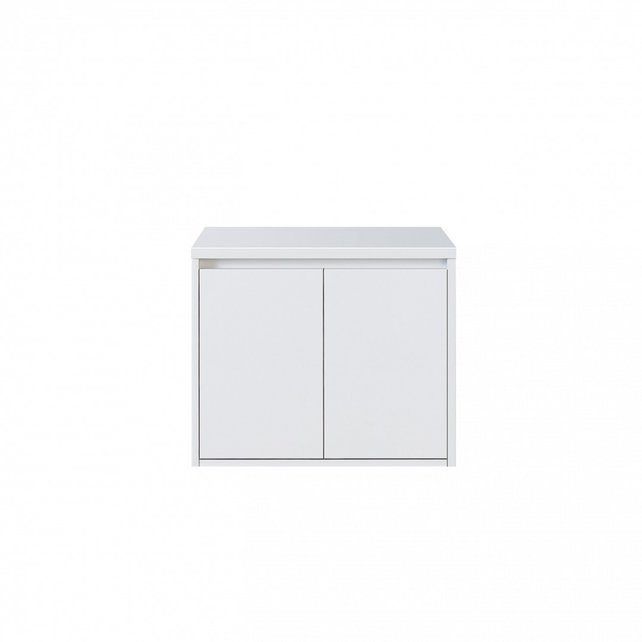 Badkamermeubel Dahlia Wit 60x55x50cm Topblad Zonder Kraangat Hangend Greeploos 1 kast Softclose