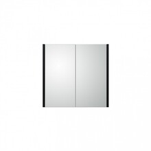 Spiegelkast Dahlia Diamond 60x58x15cm Zwart 2-deurs met legplanken