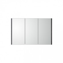 Spiegelkast Dahlia Grijs 90x60x15cm 3 deurs met legplanken