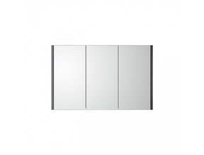 Spiegelkast Dahlia Grijs 90x60x15cm 3 deurs met legplanken