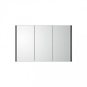 Spiegelkast Dahlia Grijs 90x60x15cm 3 deurs met legplanken