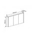 FABRIECIO Spiegelkast Dahlia Havanna Wood 90x60cm 3 deurs met legplanken