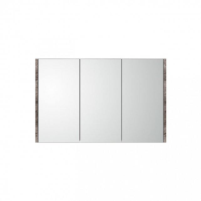 Spiegelkast Dahlia Stone 90x58cm Driedeurs Kast Betonlook