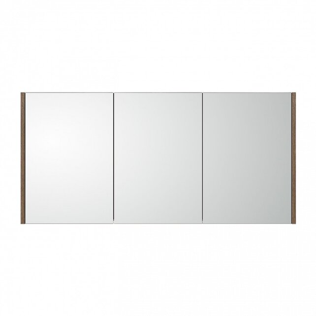 Spiegelkast Dahlia Havanna Wood 120x60cm 3 deurs met legplanken Spiegelkast Dahlia Havanna Wood 120x60cm 3 deurs met legplanken