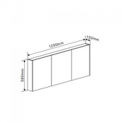 Spiegelkast Dahlia Havanna Wood 120x60cm 3 deurs met legplanken Spiegelkast Dahlia Havanna Wood 120x60cm 3 deurs met legplanken