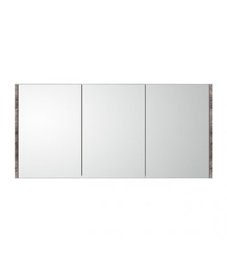 FABRIECIO Spiegelkast Dahlia Stone 120x60cm 3 deurs beton grijs