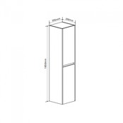 Kolomkast Dahlia Diamond Zwart 165x35x35cm Badkamerkast