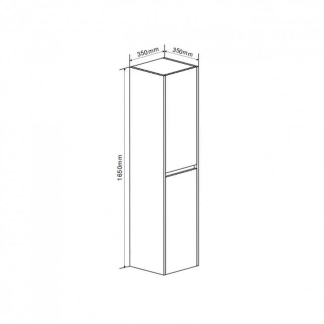 Kolomkast Dahlia Stone Badkamerkast 165x35x35cm