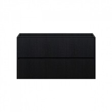 Badkamermeubel Onderkast Dahlia Diamond 80x45x48cm Zwart 2 lades softclose