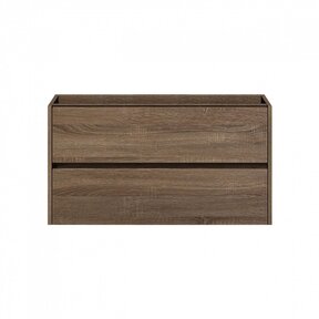 Badkamermeubel Onderkast Dahlia Havanna Wood 80x45x48cm Hangend Greeploos 2 Lades Softclose