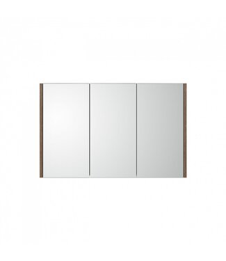 FABRIECIO Spiegelkast Dahlia Havanna Wood 80x60cm 3 deurs met legplanken