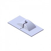 Wastafel Parijs 90x46x3cm Mat Wit met kraangat Keramiek