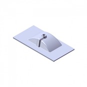 Wastafel Parijs 90x46x3cm Mat Wit zonder kraangat Keramiek