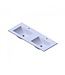 Wastafel Parijs 120x46x3cm Mat Wit met Kraangat Keramiek Dubbele Wastafel