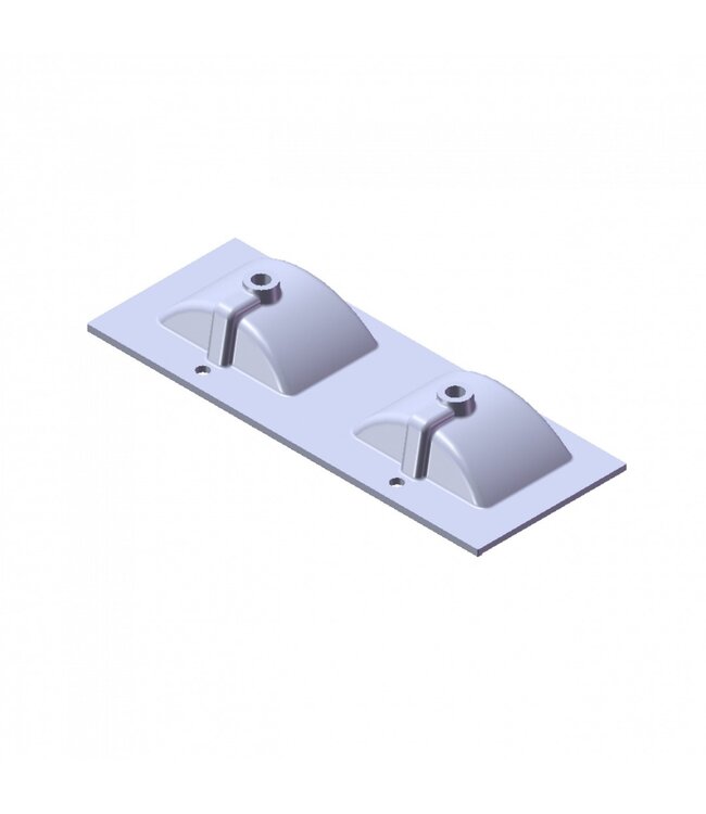 Wastafel Parijs 120x46x3cm Mat Wit met Kraangat Keramiek Dubbele Wastafel