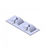 Wastafel Parijs 120x46x3cm Mat Wit met Kraangat Keramiek Dubbele Wastafel