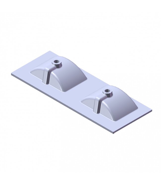 FABRIECIO Wastafel Parijs 120x46x3cm Mat Wit zonder Kraangat Keramiek Dubbele Wastafel