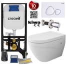 Hangtoilet Set met Bidet Compleet Wandcloset Bocchi Taormina Wit incl Toiletbril