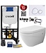 CREAVIT Hangtoilet Set met Bidet Compleet Wandcloset Bocchi Taormina Wit incl Toiletbril