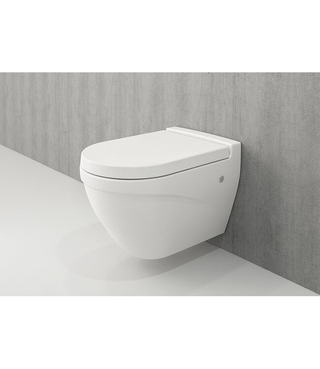 Hangtoilet Set met Bidet Compleet Wandcloset Bocchi Taormina Wit incl Toiletbril