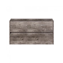 Badkamermeubel Onderkast Dahlia Stone 80x45x48cm Beton Grijs Hangend Greeploos 2 Lades Softclose