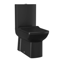 Staand toilet Creavit Lara Zwart Mat duoblok incl. softclose toiletbril aansluiting OA en PK