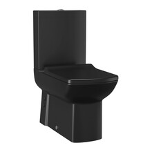 Staand toilet Creavit Lara Zwart Mat duoblok incl. softclose toiletbril aansluiting OA en PK