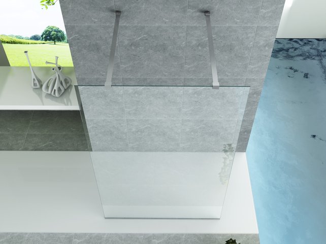 Inloopdouche Walk-In 120x200cm Creavit Aloni Douchewand Helderglas 8mm veiligheidsglas Easy-Clean