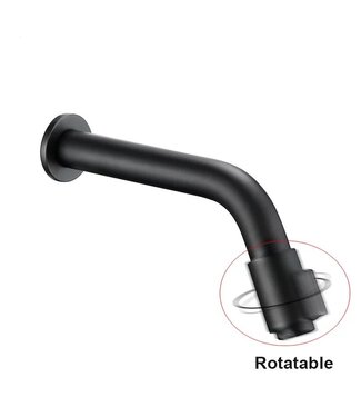 SANI-SUPPLY Inbouw toiletkraan Donna Zwart Mat Koud eenhendel bediening Draaiknop 1-gats