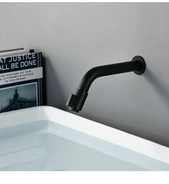 Inbouw toiletkraan Donna Zwart Mat Koud eenhendel bediening Draaiknop 1-gats