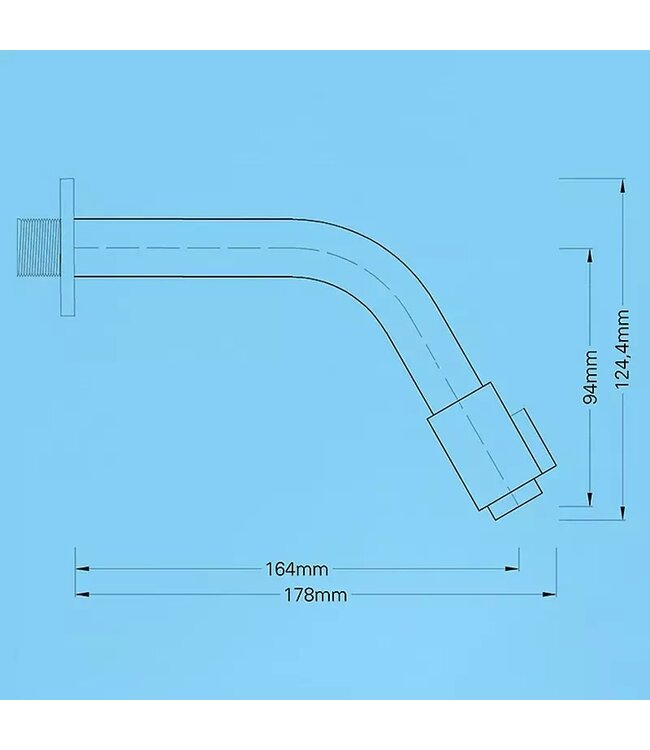 Inbouw toiletkraan Donna Zwart Mat Koud eenhendel bediening Draaiknop 1-gats
