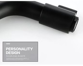 Inbouw toiletkraan Donna Zwart Mat Koud eenhendel bediening Draaiknop 1-gats