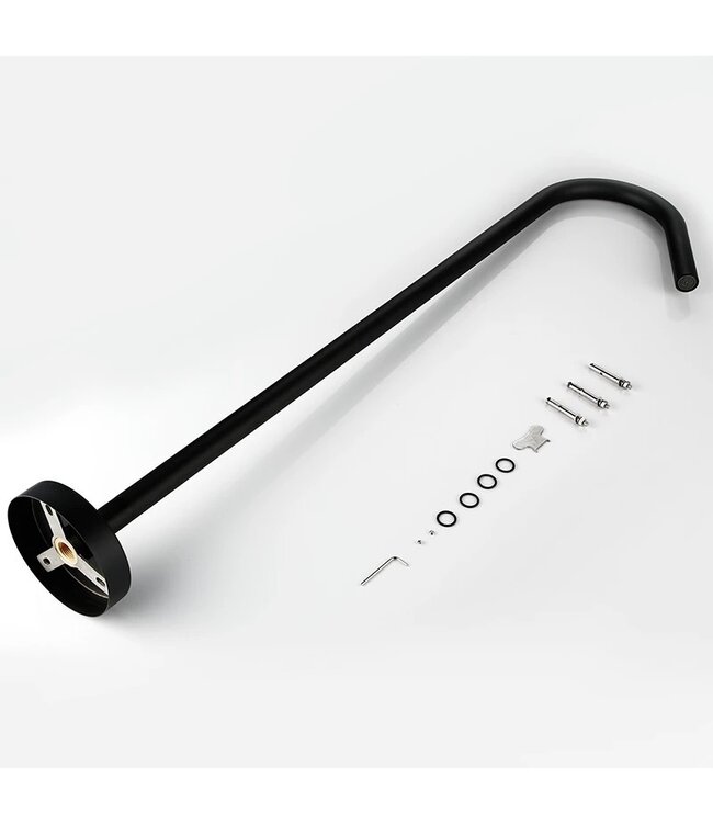 Vrijstaande Badkraan baduitloop Donna-JEE Mat ZwaVrijstaande baduitloop Donna-JEE Mat Zwart inclusief bediening Mengkraanrt inclusief bediening Mengkraan