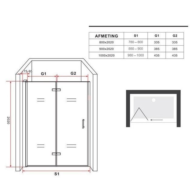 Douchedeur Miami Nisdeur Vouwdeur Mat Zwart 80x202cm Antikalk Helder Glas Profiel 8mm Veiligheidsglas Douchedeur Miami Nisdeur Vouwdeur Mat Zwart 80x202cm Antikalk Helder Glas Profiel 8mm Veiligheidsglas