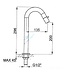 Fonteinkraan Hoog Toiletkraan Cinci Rond Mat Zwart Rond 29,6cm