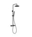 Opbouw Regendouche set  Donna Optima Zwart Mat Vierkant 22cm hoofddouche incl. Handdouche