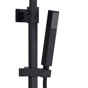 Opbouw Regendouche set  Donna Optima Zwart Mat Vierkant 22cm hoofddouche incl. Handdouche