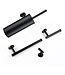 Toilet Accessoires Set Rondo Lux Mat Zwart Luxe Borstel Set luxe Toiletrolhouder Handdoekhaak en Dubbele Reserverolhouder