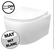 Creavit Aloni Randloos Hangtoilet met bidet Mat Wit 51x35x34 cm incl. Toiletbril softclose