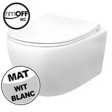 Creavit Aloni Randloos Hangtoilet met bidet Mat Wit incl. Toiletbril softclose